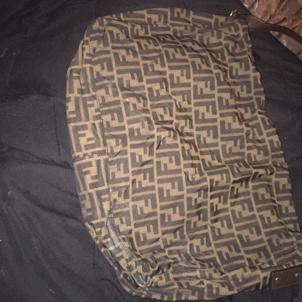 Authentic fendi large messenger bag